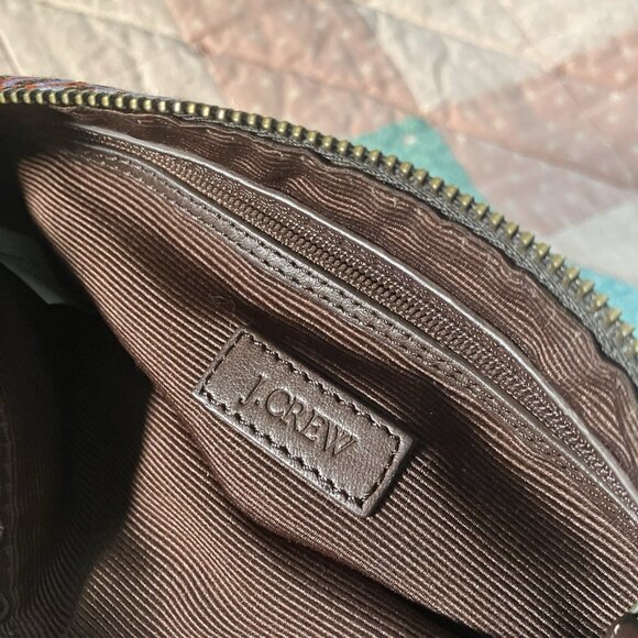 J. Crew Silk Handbag Womens Purple Floral Mini Y2K Shoulder Purse - Picture 3 of 7